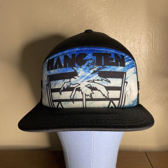Hang Ten Surfer Trucker Mesh Foam Snapback Adjustable Baseball Cap/Hat NWT - Picture 2 of 8
